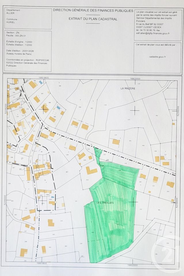 terrain à vendre - 19795.0 m2 - HURIEL - 03 - AUVERGNE - Century 21 Pasquet Immobilier